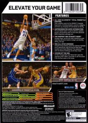 NBA Live 07 (USA) box cover back